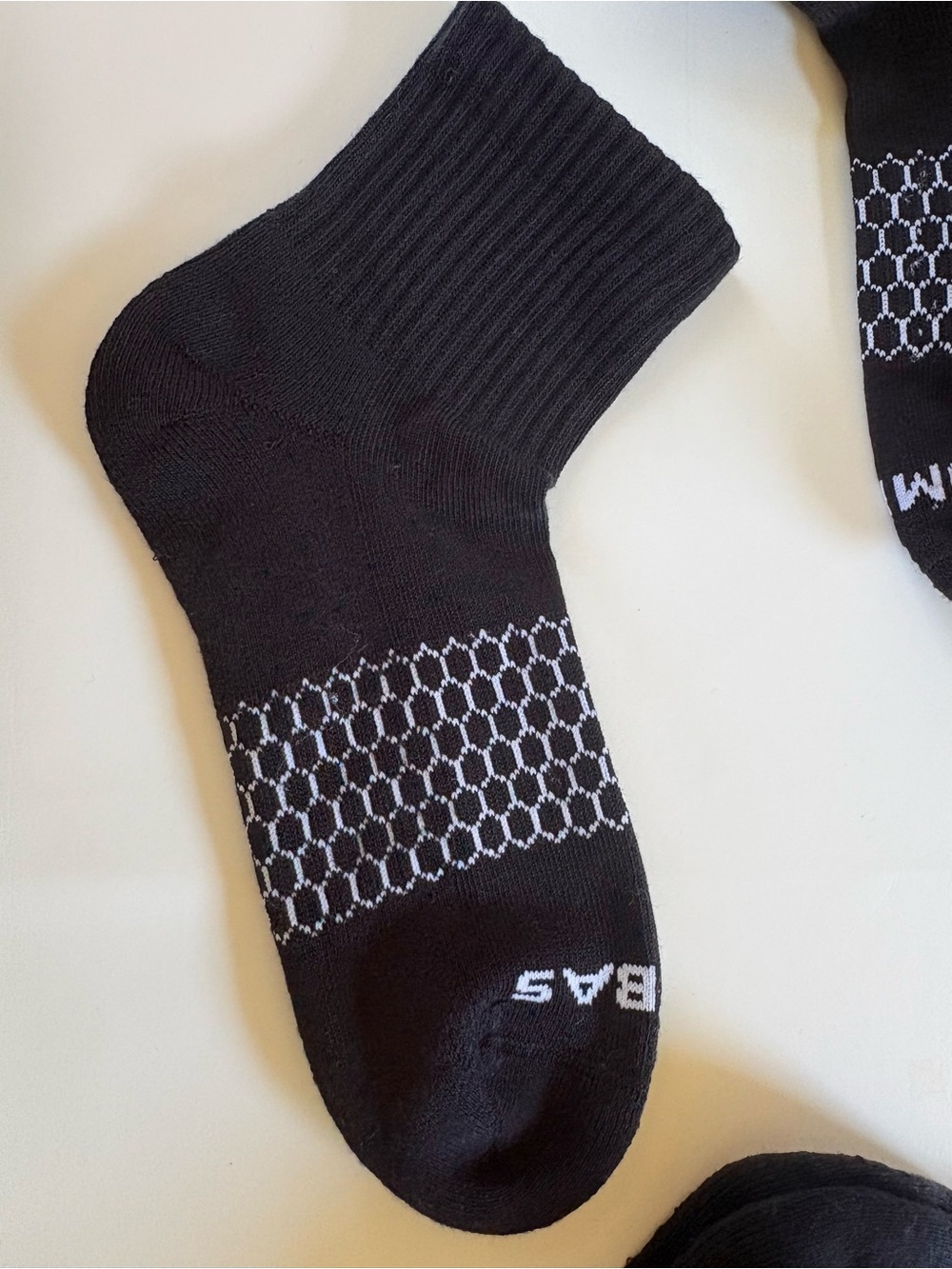 Bombas 5 Pack Black Cushioned Quarter Socks Size M - Picture 2 of 5